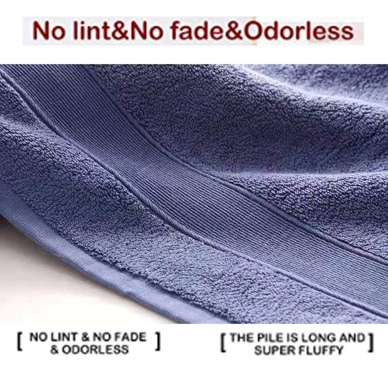 Lchkrep Bathroom Hand Towels (14x30 inch)  Home Soft Cotton Super Soft Highly Absorbent Hand Towels for Bath  Hand  Face  Gym and Spa (Navy Blue 2 Pack) - Image 5